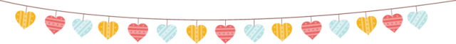 懸掛彩色愛(ài)心分割線(xiàn)